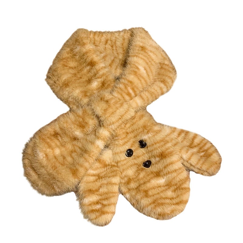 Plush Scarf Warm Winter Scarf Animal Themed Plush Scarf Providing Excellent Warmth & Comfort for Outdoor Adventures  Tiger stripes | Fruugo SG