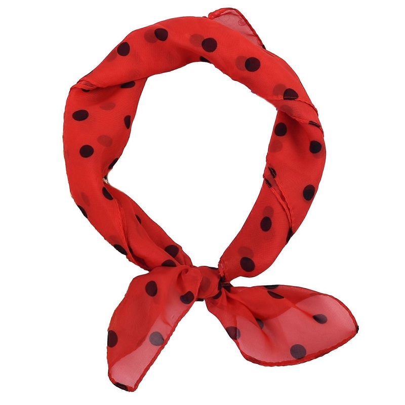 Women’s Neckerchief Dotted Multicolored Hankie Bandana Scarf, Perfect for Summer Lightweight Large Square Scarf  Red | Fruugo SG