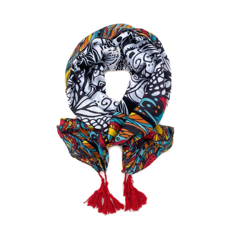 Women Scarf Shawl 2022 Spring Summer Soft Graffiti Sunscreen Cotton Linen | Fruugo SG