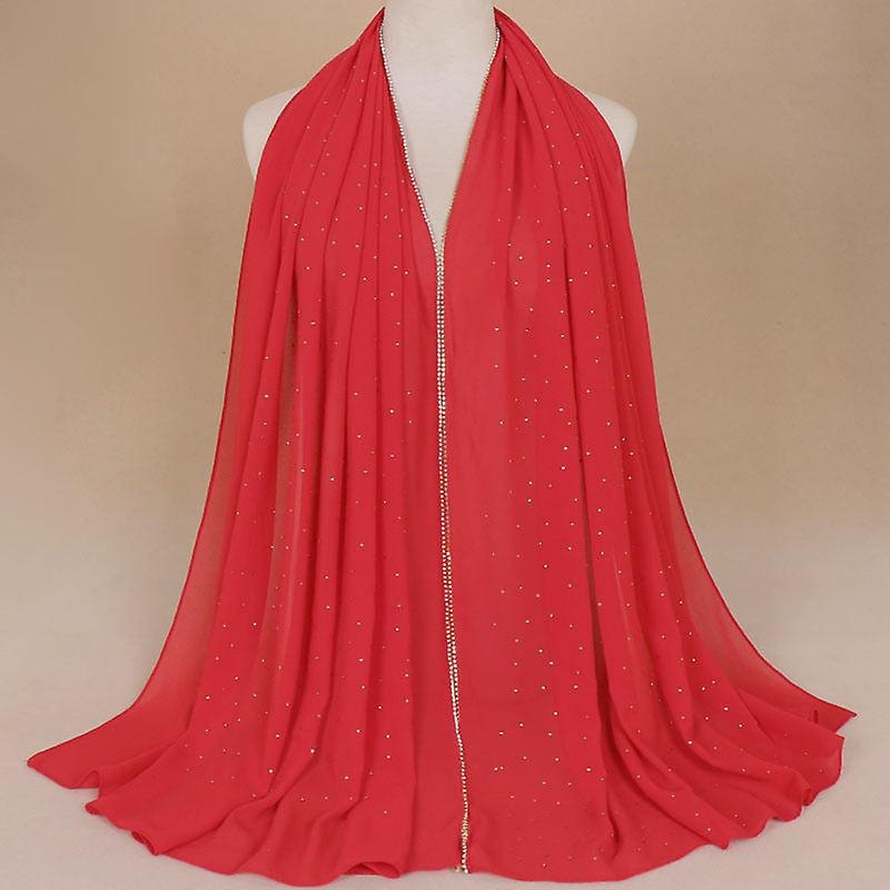 Women Scarf Shawl Chiffon Chain Starry Solid Color | Fruugo SG