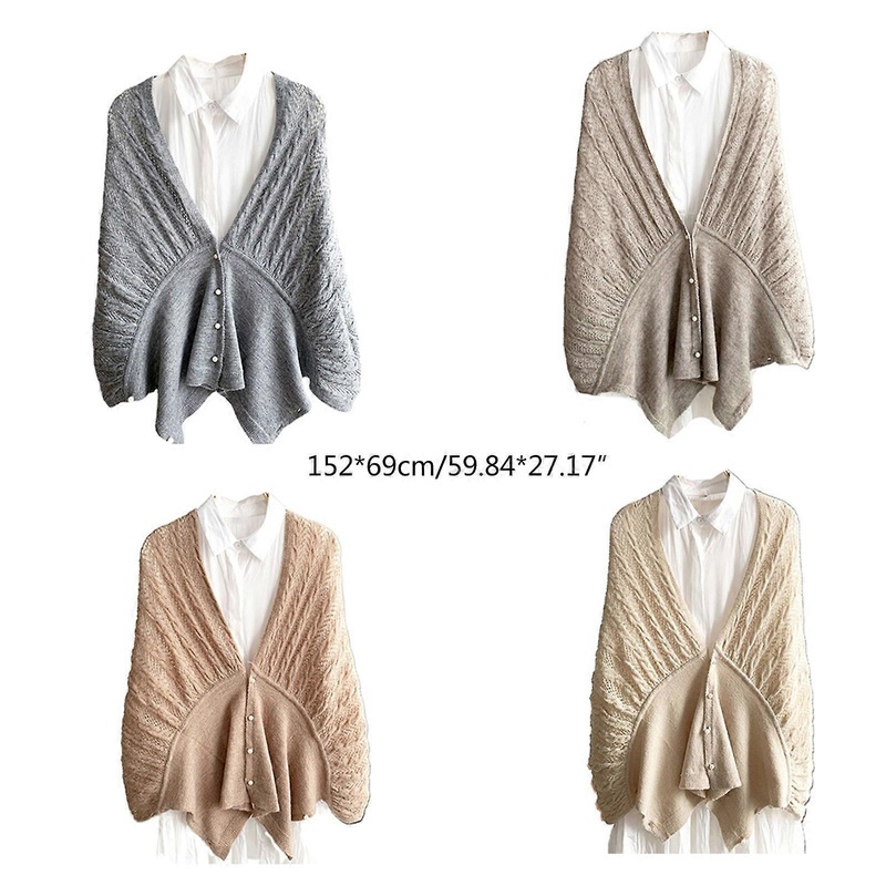 Batwing Shawl Women Winter Coats Batwing Fluffy Sleeve Capes Elegant for Jacket Lady Woolen Overcoat Capes For Women  Gray | Fruugo SG