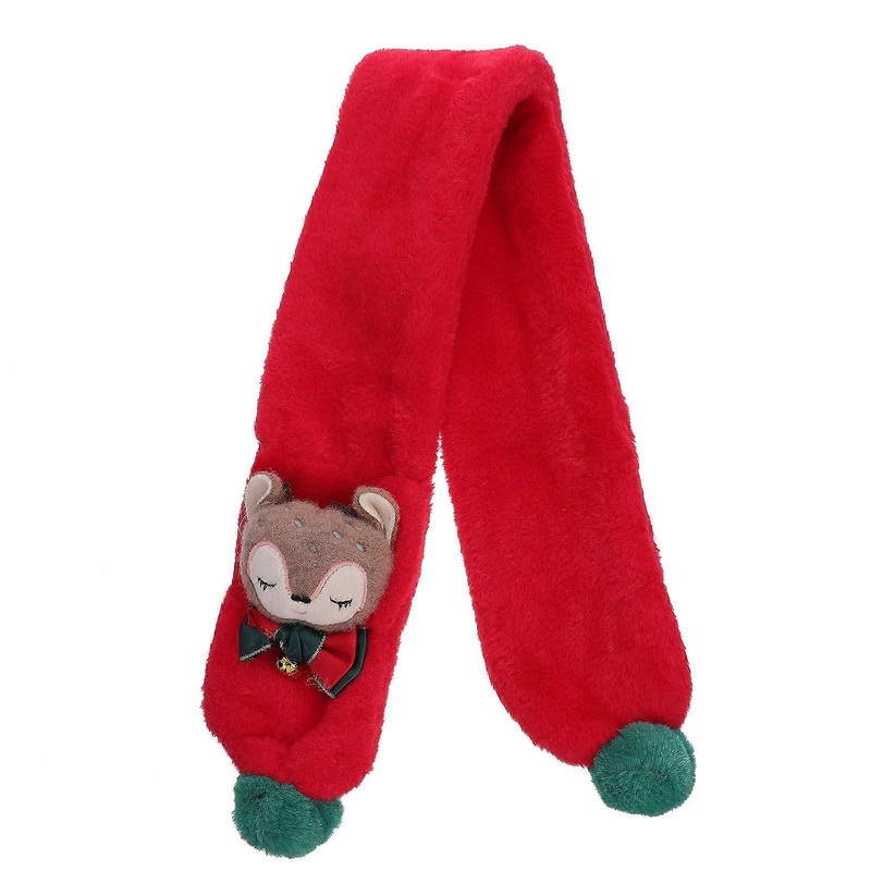 Christmas Warm Scarf for Kids with Lovely Foxes Design Made of Polyester Red Color Fits Various Outdoor Activities 1 Pc | Fruugo SG