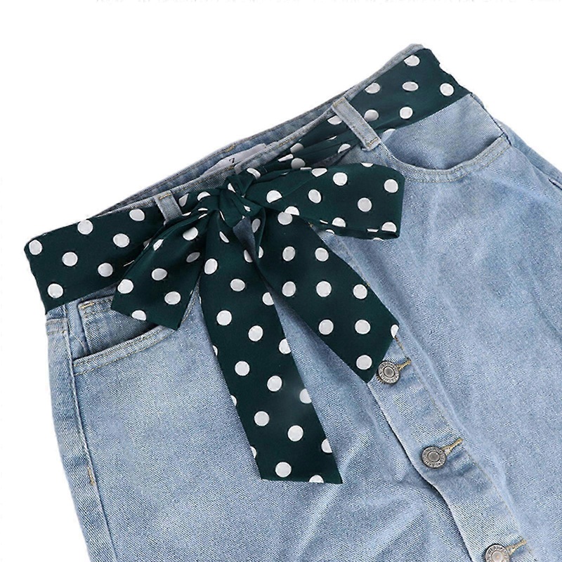 Fashion Dot Print Necktie Waist Belt Scarf for Women Wedding Party Suit White Polka Dots | Fruugo SG