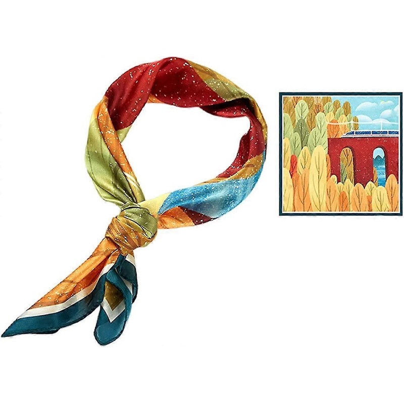 Head Scarf Satin Hair Wrap For Sleeping Flower Print Bandana Square Olaof Scarf Neckerchief | Fruugo SG