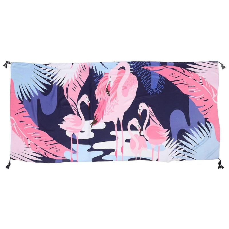 Neck Scarf Cotton Sunscreen Shawl Beach Cape Towel Shawl All Match Gauze Flamingo Printed Tassel Clothes Accessory 1Pcs | Fruugo SG