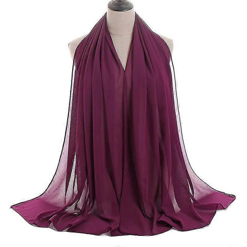 Pearl Chiffon Shawl Solid Color Muslim Headscarf Muslim Shawl  Crepe Borong | Fruugo SG