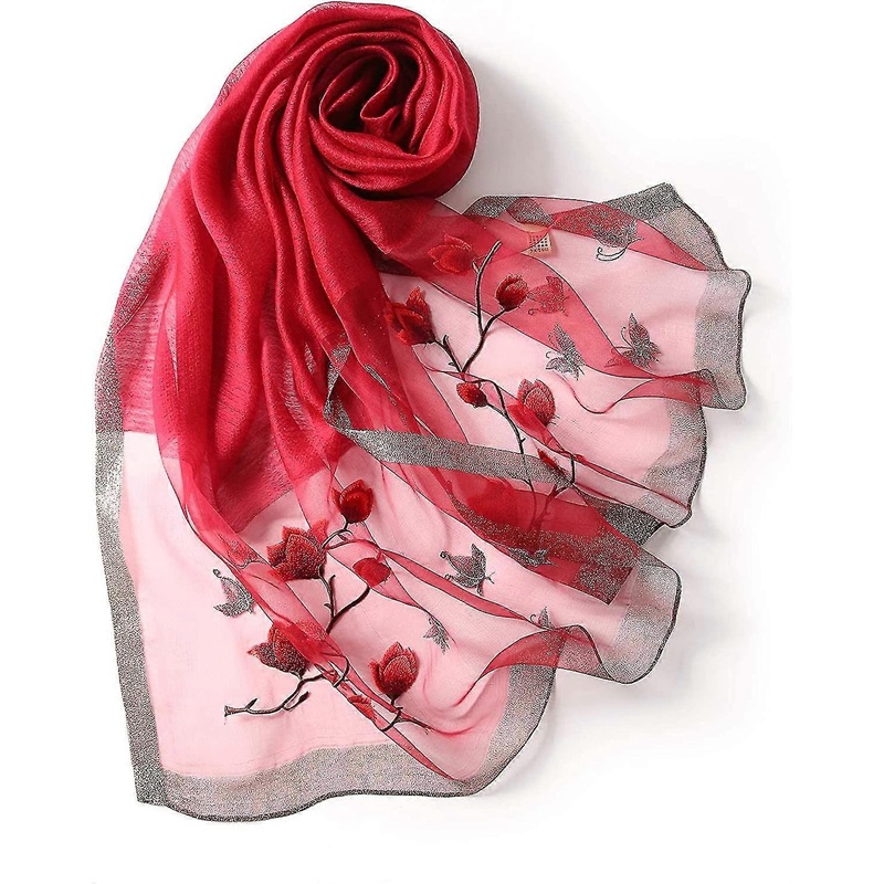 Silk Scarf Women Shawl Satin Natural Pure Thin Masks | Fruugo SG