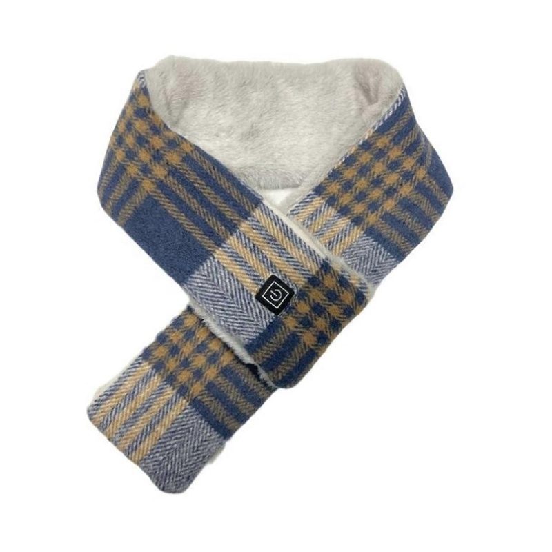 Winter Heated Scarf Men Women Rechargeable 3 Heat Settings Waterproof Neck Heating Pad Plaid Print | Fruugo SG