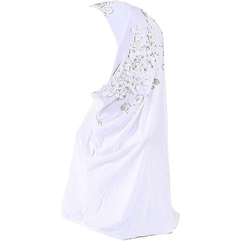 Women Floral Muslim Hijab Long Scarf Wrap Scarves Full Cover Head Pearl Lace | Fruugo SG