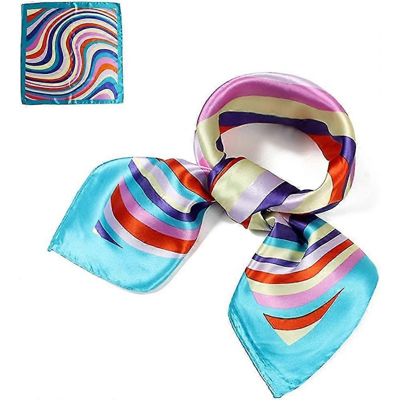 Womens 23.6 Inch Large Satin Silk Feeling Formal Square Neck Scarf Head Hair Olaof Scarfs Wraps 60x60cm | Fruugo SG