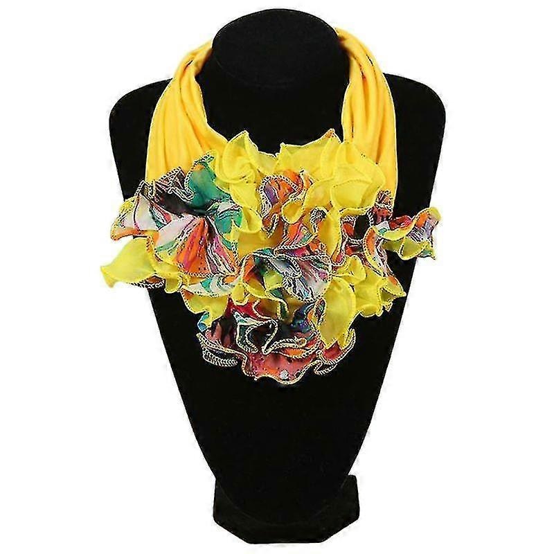 Womens Floral Collar Scarf Luxury Flower Printed Neckerchief Ring Neck Scarves | Fruugo SG
