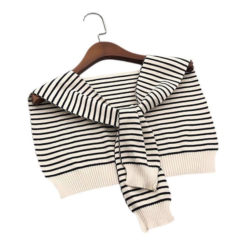Acrylic Fibres Cardigan for Cold Winter Warm Thick Wrap Soft Scarves Cute Stripe Printed Cardigans for Ladies Girlfriend  khaki | Fruugo SG