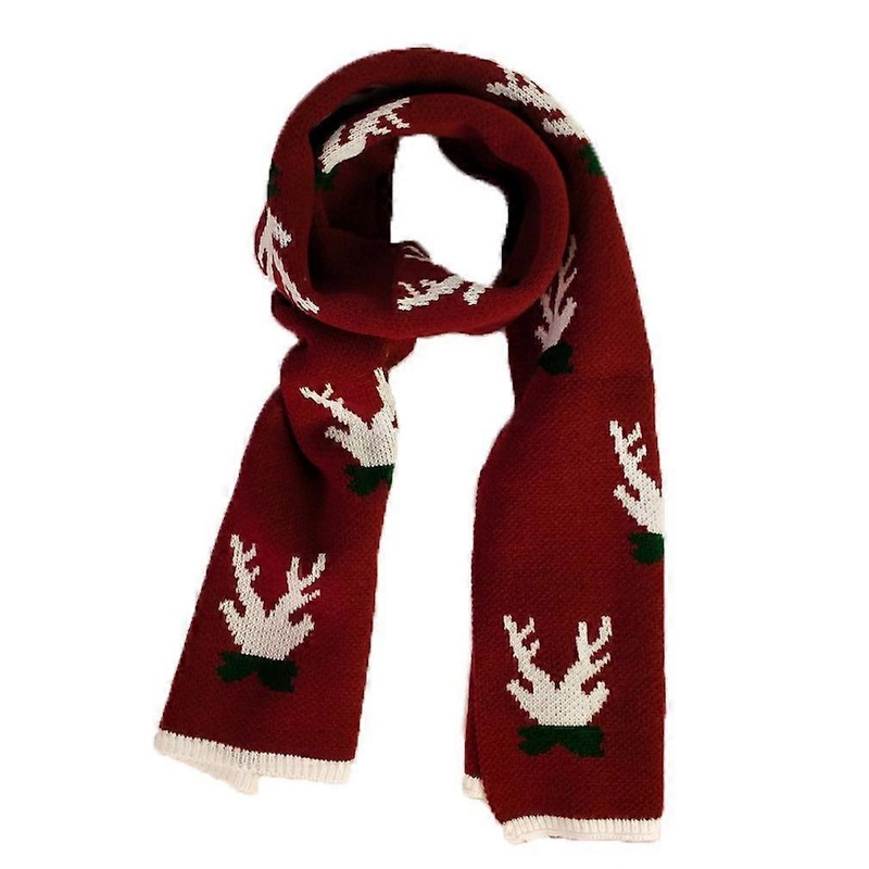 Christmas Scarf with Antler Pattern Warm Neck Wrap Winter Shawl for Couples | Fruugo SG