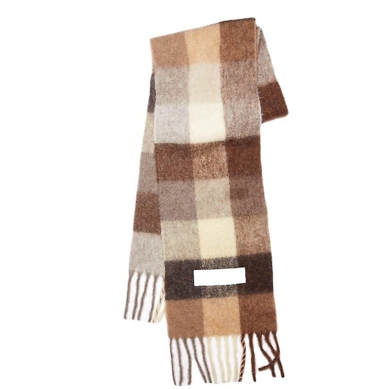 Europe Latest Autumn And Winter Multi Color Thickened Plaid Women’s Scarf Ac With Extended Plaid Shawl Couple Warm Scarf | Fruugo SG