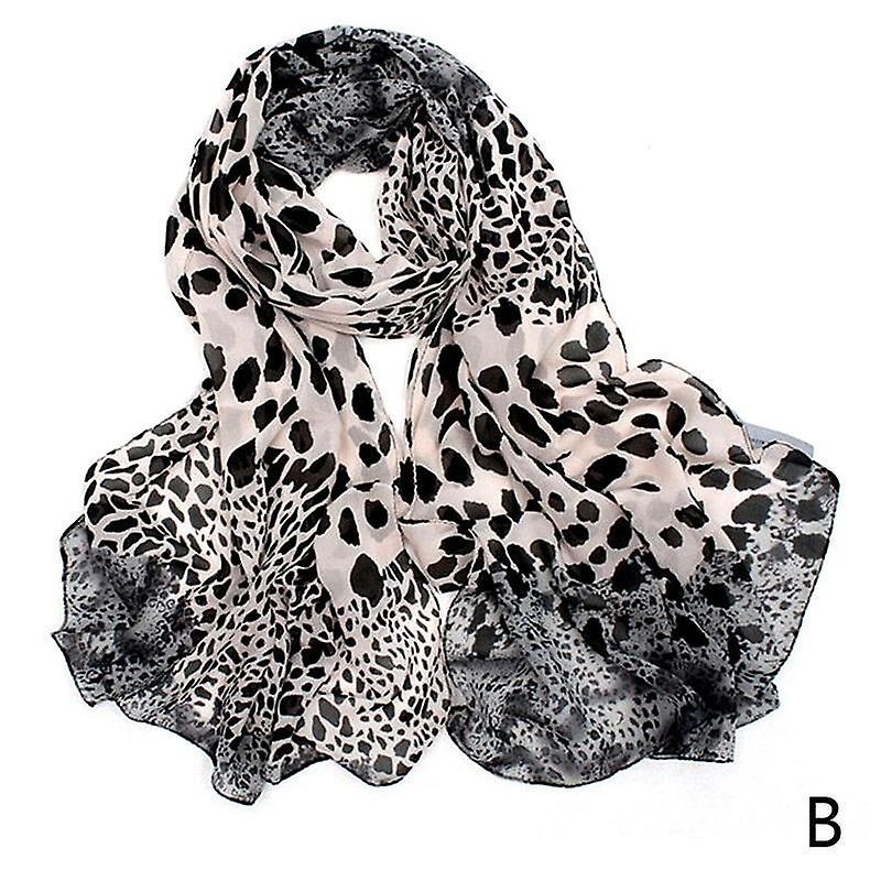 Fashion Leopard Scarf New Korean Fashion Chiffon Scarf Wrap Shawl Stole Scarves Wraps For Women Elegant Long Neck Large Scarf | Fruugo SG