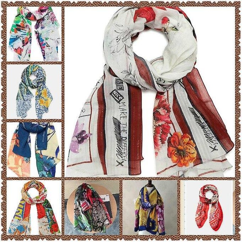 Fashion Yellow Printed Scarf Shawl Spain Scarf | Fruugo SG