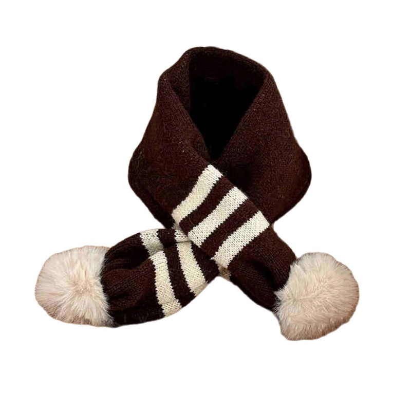 Fashionable Children’s Knitted Scarf with Pom Thick and Warm Long Muffler Windprooffor Cold Weather  Adventures | Fruugo SG