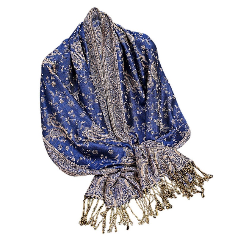 Imitation Cashmere Women Scarf Retro Literary Style Shawl Cashew Jacquard Pattern Tassel Trim | Fruugo SG