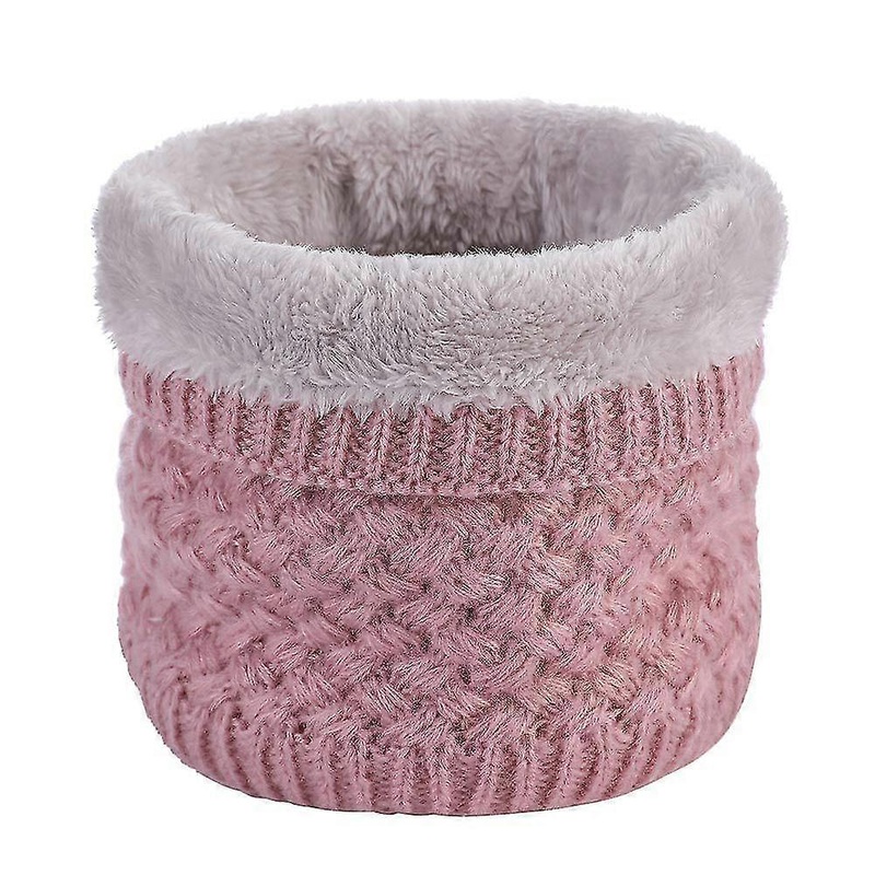 Knitted Neck Warmer Circle Wrap Loop Snood Scarf Winter Women Soft Shawl Fleece Lined | Fruugo SG