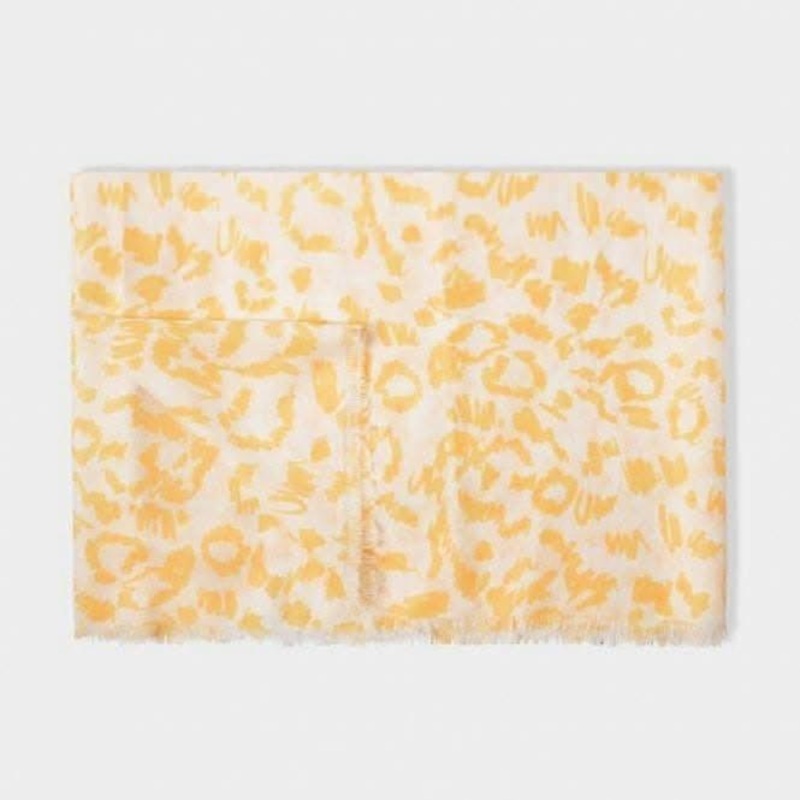 Leopard Scarf in White and Yellow KLS469 | Fruugo SG
