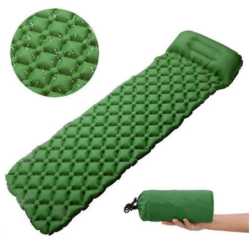 Ultralight Sleeping Pad With Built-in Pillow, Inflatable Camping Mattress For Backpacking, Traveling And Hiking, Compact And Portable Camp Mat | Fruugo SG