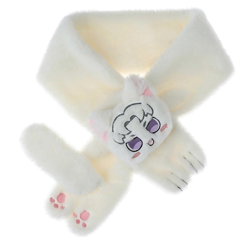 Winter Cross Furry Neck Wrap Cross Warm Scarf Neck Guard Woman Shawl Neck Gaiter for Women Girl Kitten Thick Warm Scarf  White | Fruugo SG