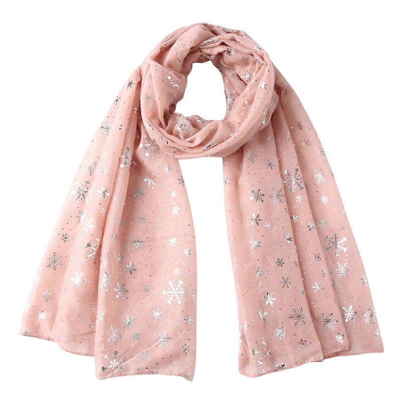 Woman Christmas Scarf Wedding Church Neck Scarf Lightweight Scarf with Snowflake Print for Banquet Decorative Supplies  Pink | Fruugo SG