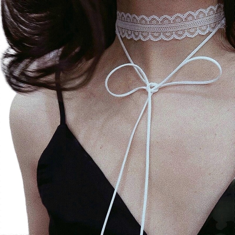 Woman Thin Lace Choker Scarf Wedding Neck Scarf Lightweight Scarf Lace Clavicle Chain for Banquets Decorative Scarf  White | Fruugo SG