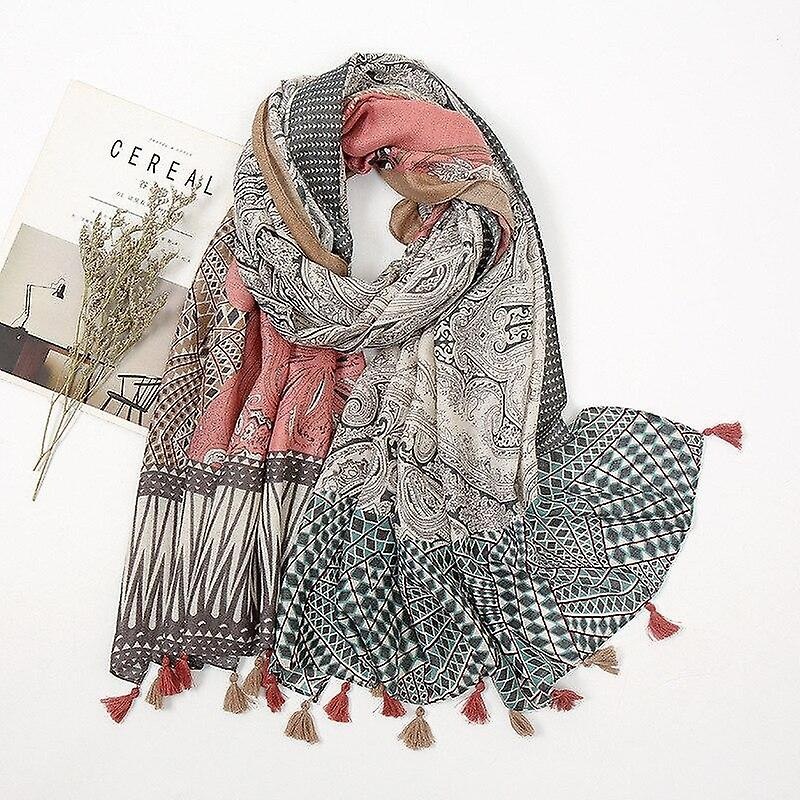 Women Fashion Aztec Cashew Floral Tassel Viscose Shawl Scarf Lady High Quality Wrap Pashmina Stole Bufanda Muslim Hijab 180*90cm | Fruugo SG