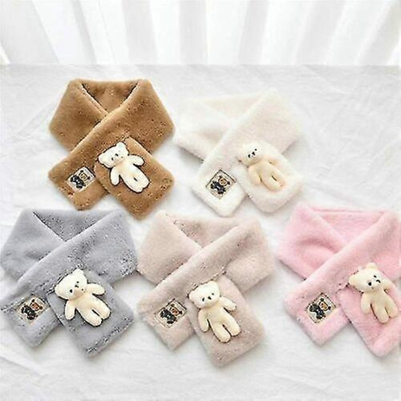 Women’s Fashion Long Shawl Warmers Cute Bear Plush Scarves Shawl Winter Warm Large Scarf | Fruugo SG