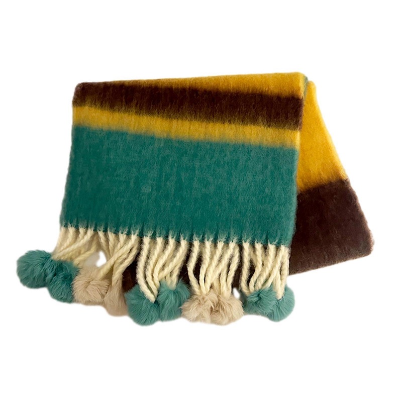 Women Scarf Winter Scarves Rainbow Tassels Scarf Classical Cashmere Feel Scarf Shawl Girl Outfit Cold Weather Long Scarf  yellow green | Fruugo SG