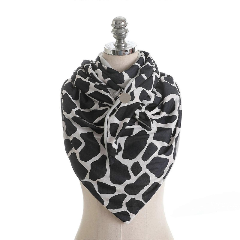 Women Winter Autumn Large for Triangle Scarf with Clip Houndstooth Cow Printed Neck Warmer Snood Thermal Blanket Poncho Windproof Shawl Wrap  1 | Fruugo SG
