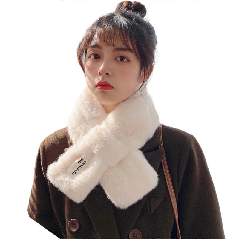 Women Y2k Style Scarf Winter Plush Scarf Teenager Dopamine Look Scarf Casual Travel Shopping Taking Photo Scarf for Teen  White | Fruugo SG