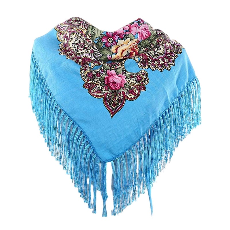 Womens Fall Winter Scarf Ethnic Style Tassels Soft Warm Blanket Scarves Womens Shawl Wraps Large Scarf  Blue | Fruugo SG