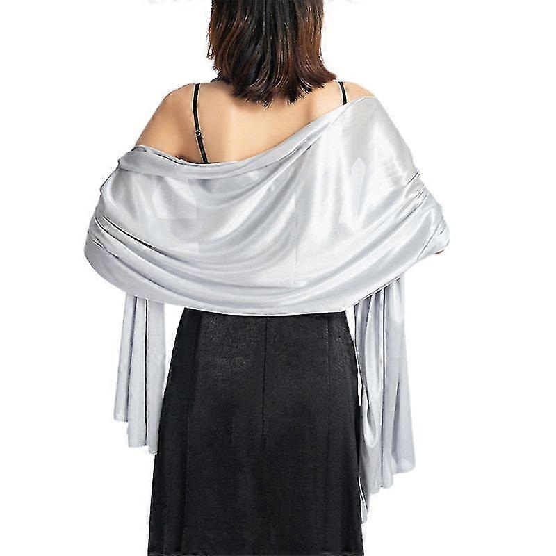 200x70cm Womens Imitation Silk Sheer Scarf Cape Solid Color Long Shawl Wrap For Wedding Party Banquet Vintage Prom Accessories | Fruugo SG
