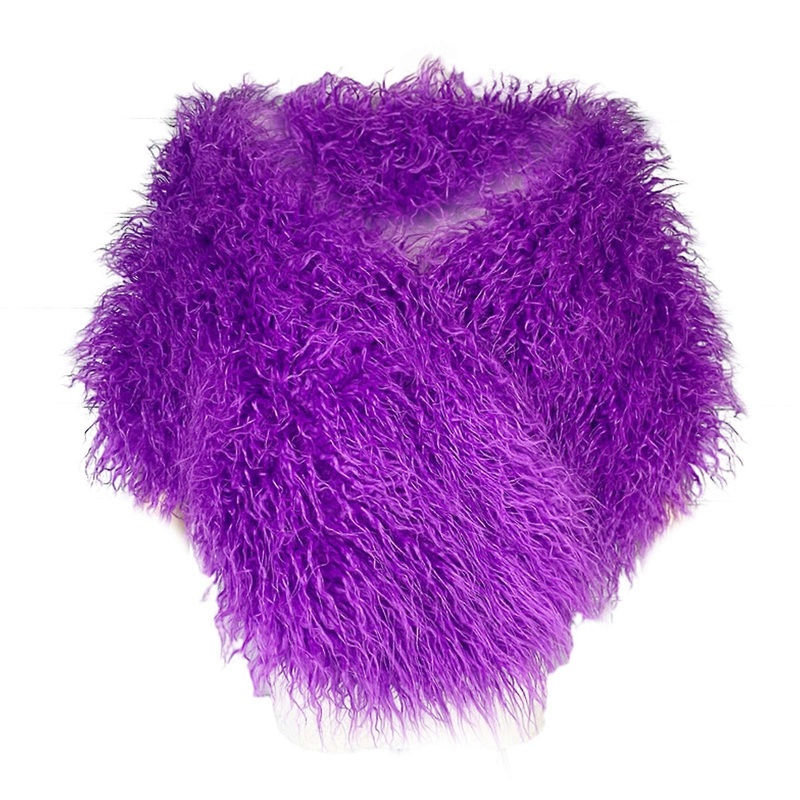 Elegant Long Furs Shawl for Women Photography Perfect for 1920s Plush Shrug Halloween Cosplay and Evening Dresses  Purple | Fruugo SG