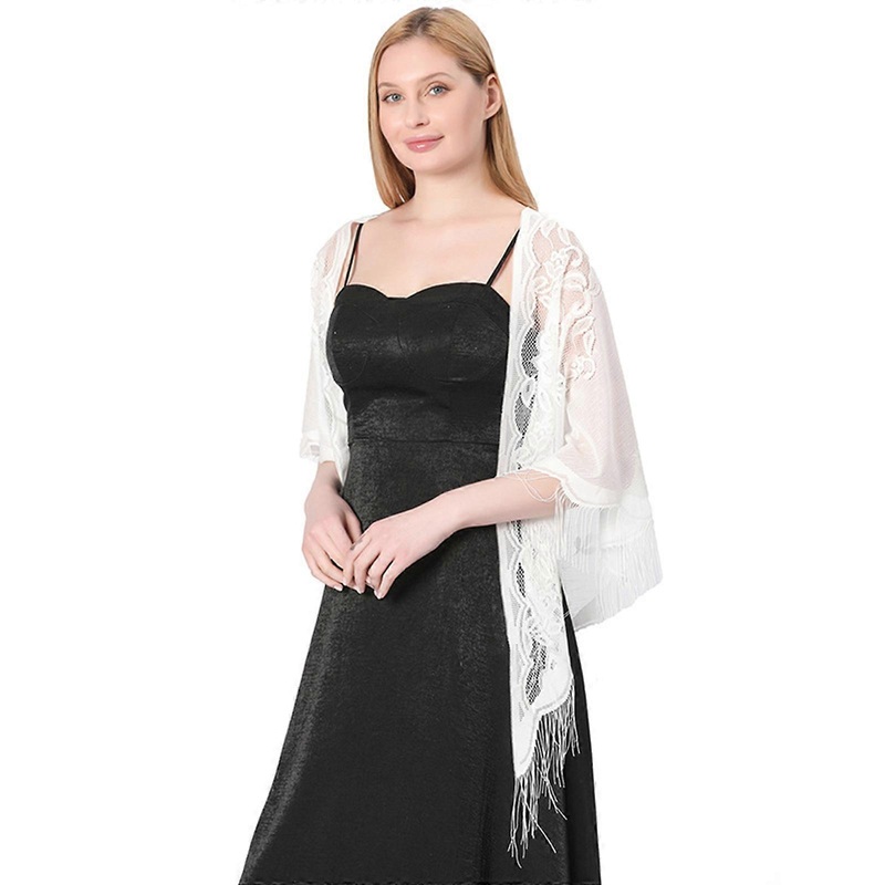 Formal Shawls And Wraps For Evening Dresses Lace Triangle Scarf Bridal Shawl Bridesmaid Shawl Wedding Shawls Wraps  White | Fruugo SG
