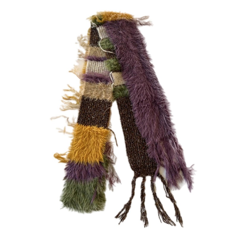 Knit Choker Scarf for Women Handbag Striped Neck Scarves Girls Gifts Belt Necktie Neck Scarf Handbag Decoration  Purple | Fruugo SG