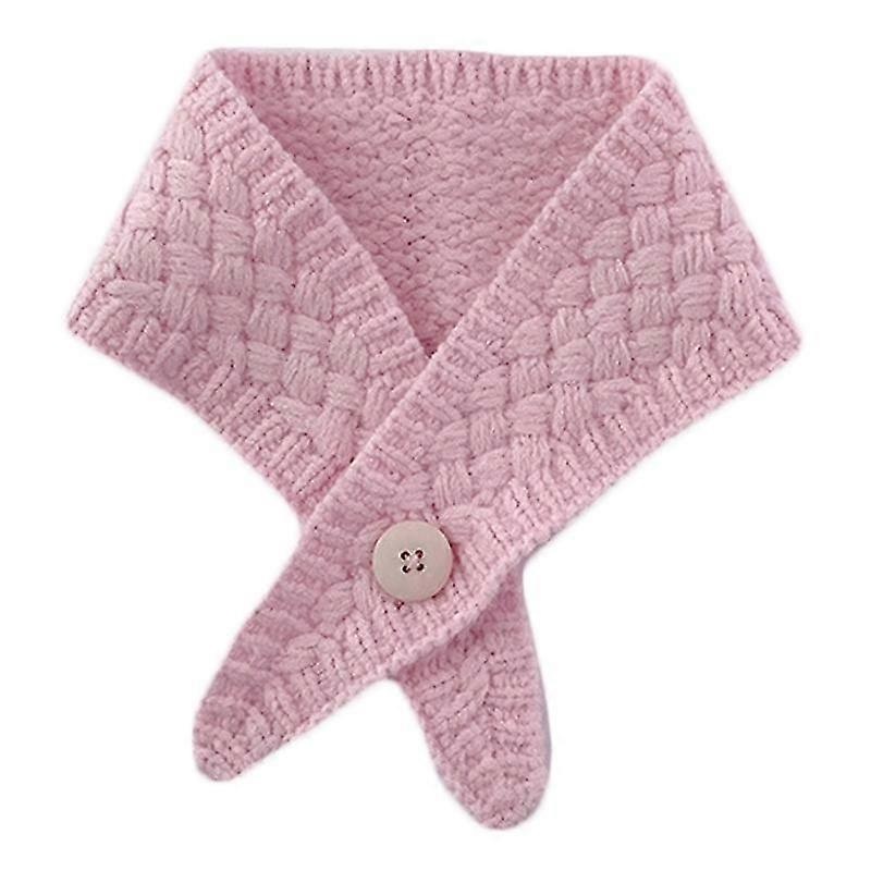 Korean Women Knitted Button Scarf Cross False Fake Collar Solid Candy Color Crochet Shawl Wrap Winter Neckerchief Warmer | Fruugo SG