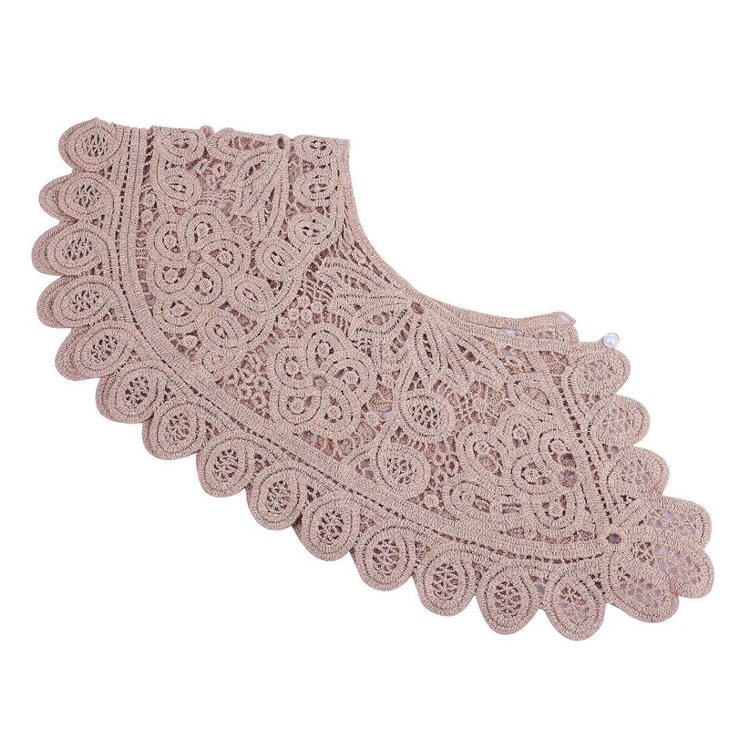 Lace Shawls Ladies Lace Shawl With Water Soluble Hollow Lace Round Neck Design For Spring 60X17CM Quick Drying 1Pcs | Fruugo SG