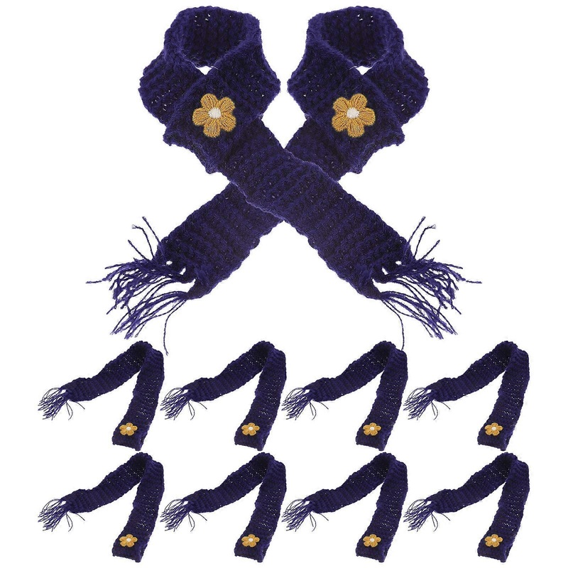 Mini Doll Scarf Dark Blue Cotton Decorative Adjustable Diy Accessory 10Pcs | Fruugo SG