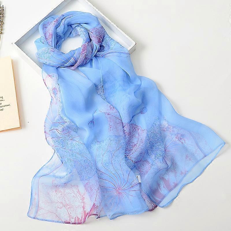 Scarfs for Women Lightweight Print Floral Pattern Scarf Shawl Fashion Scarves Sunscreen Shawls Blue Sky | Fruugo SG
