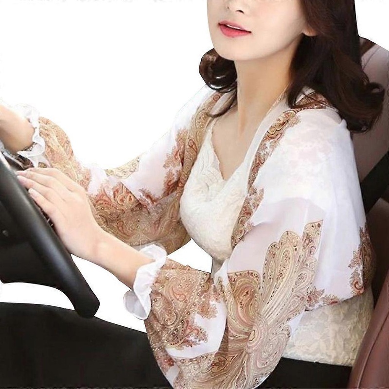Ultralight Breathable Long Sleeve Multi Colour Dacron Shawl Women Summer Decorative Clothing Driving Sleeves  White | Fruugo SG