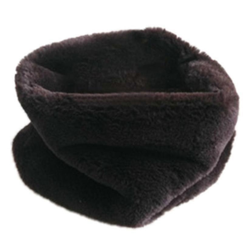 Winter Furry Plush Infinity Loop Circle Scarf Solid Color Thick Neck Warmer Wrap | Fruugo SG
