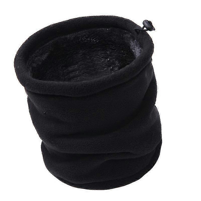 Winter Soft Double Layer Fleece Thick Thermal Neck Gaiter Elastic Multifunctional Scarf, Black (yu-b) | Fruugo SG