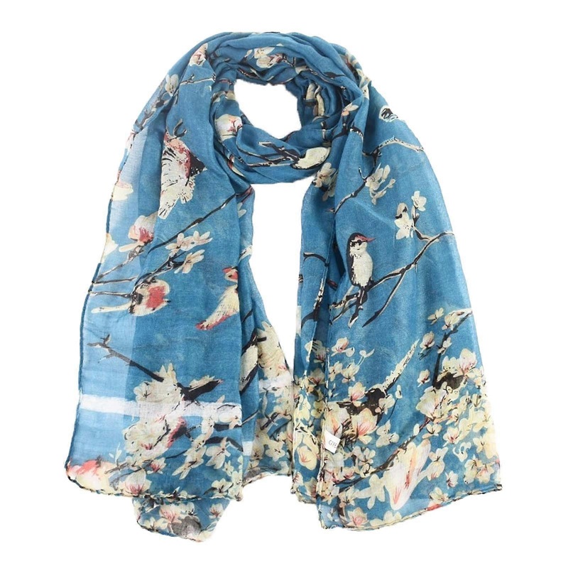Women’s Fashion Bird Print Long Scarf | Fruugo SG