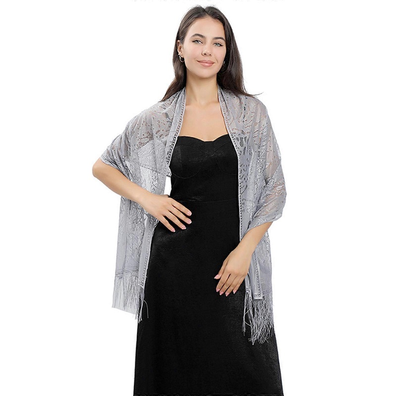 Women’s Lace Wrap Ideal for Dressing Up Your Outfits Shawl Blanket Household Supplies for Indoor Outdoor Traveling Camp  Gray | Fruugo SG