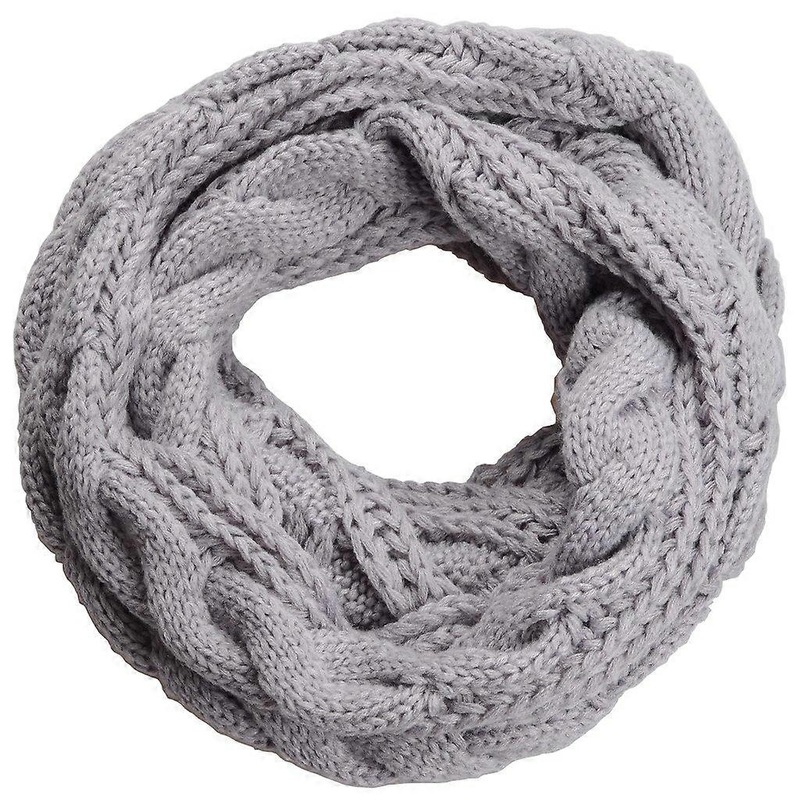Womens Knit Infinity Scarf Circle Loop Warm Fashion Thick Ribbed Scarf | Fruugo SG