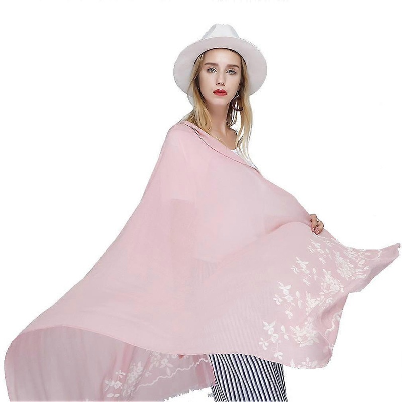 Autumn Winter Embroider Scarf Fashion Wraps Cotton Fabric Scarf for Lady | Fruugo SG