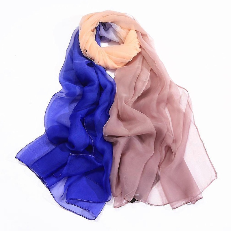 Autumn Winter Silky Scarf Thin Neckerchief Gradient colour Wraps for Lady | Fruugo SG